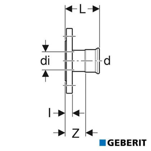 Geberit Mapress Therm
Bride PN 10/16
mit Pressmuffe: d=35, DN=32