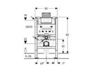 Geberit Duofix, élément pour WC Omega 82 cm