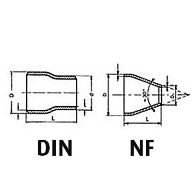 REDUZIERSTUECK KONZ. DIN
33.7 /  26.9 MM