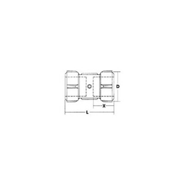 PRIMOFIT manicotto AC-AC/corto
775.102.052   3/4 - 3/4"