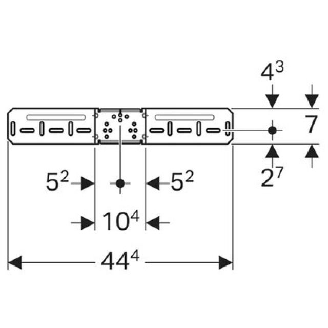 PFIT placca montaggio rientr.
semplice 650.733