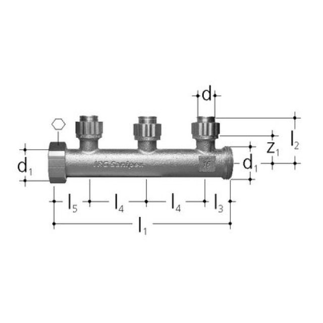 SANIPEX distributore a 3 part.
5422.012
12 mm