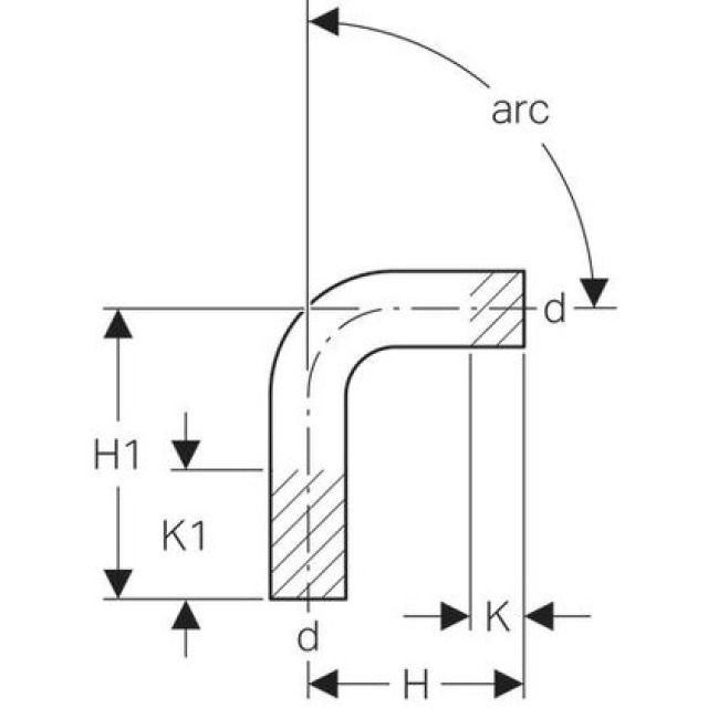MPF tubo ricurvo 90°
20402                    15 mm