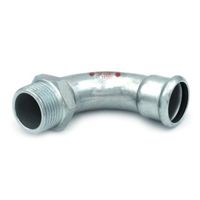 Profitec PressSteel, Curva di transizione 90° zincata, con filettatura esterna