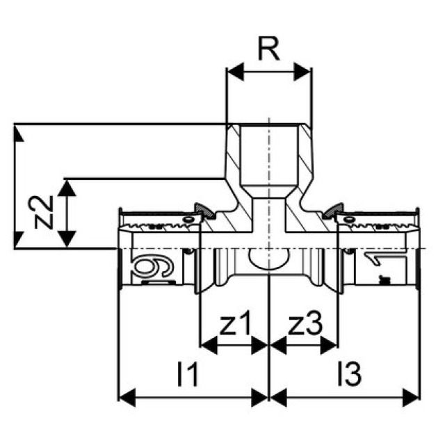 GF Uponor S-Press
té mâle 16-R1/2"MT-16