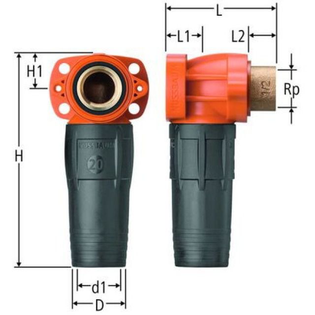 OPTIFLEX-PROFIX scatola 90°
85205.22
1/2" x 20 mm