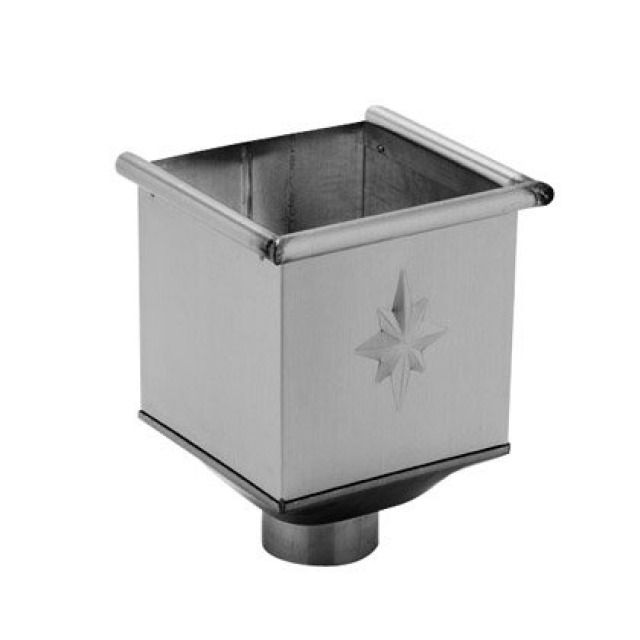 RINNENKASTEN        MATT CR-NI
3-WULST  OHNE STERN     100 MM