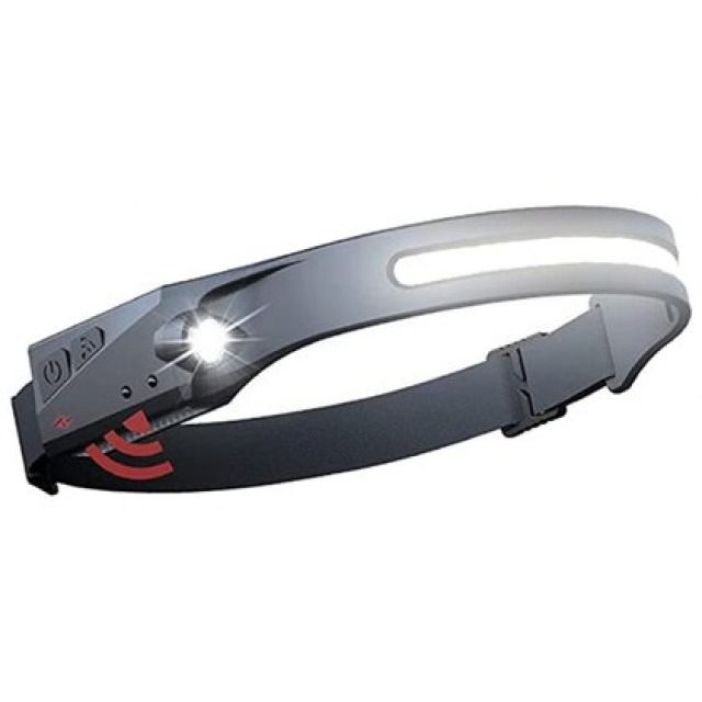 TOMAC casco e lampada frontale
a LED con batteria e sensore