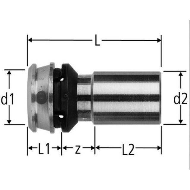 OPTIFLEX-FLOWPRESS ÜBERGANG
AUF OPTIPRESS 84234.25 25x22MM
MIT EINSTECKENDE