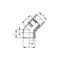 5018, Instaflex, Coude 45°, manchon - bout mâle