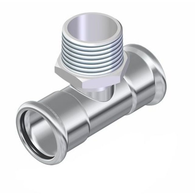 PROFITEC PRESSINOX-FIG. 36
TÉ AVEC DÉPART FILETÉ M
22-3/4"-22 MM