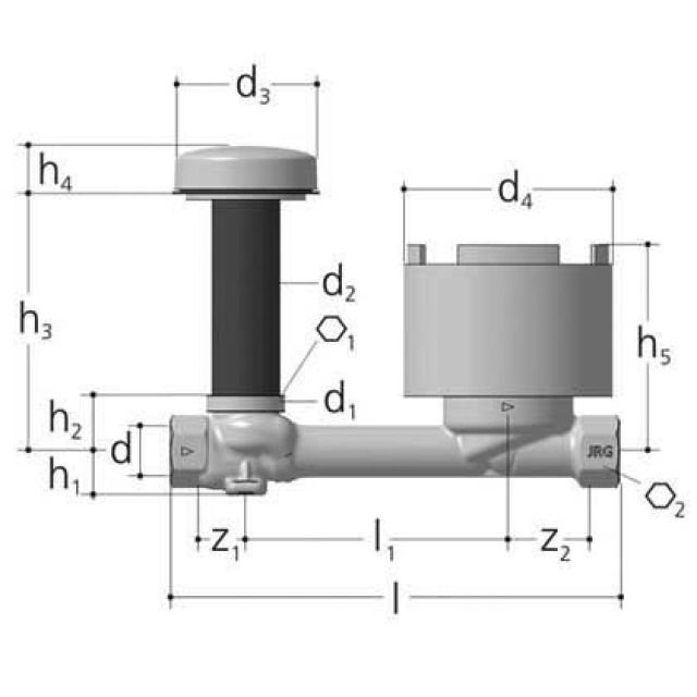 JRG UP-ABSPERRGARNITUR
5916.320 MIT ZAEHLER 3/4"