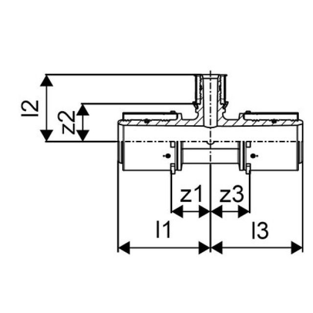 GF Uponor S-Press
Tee ridotto PPSU 40-32-40