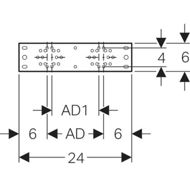 MEPLA-MONTAGEPLATTE 2-F.KURZ
601.738         AD= 100+120 MM