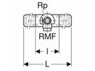 Mepla Equerre de raccordement 90° prémontée, simple, avec adaptateur MeplaFix