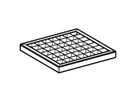 Grille 20x20 pour entre d'eau de toit Geberit