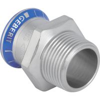 Geberit Mapress Pezzo adattatore acciaio inox con filetto maschio