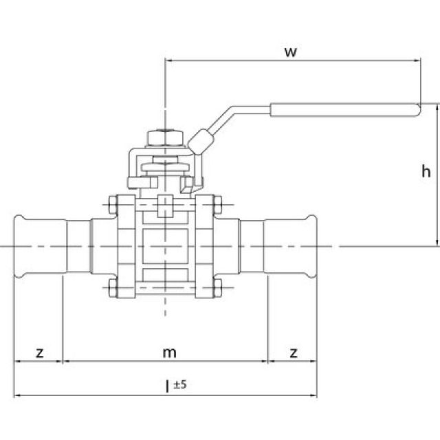 PROFITEC PRESSINOX - FIG. 31
VALVOLA A SFERA
A PRESSARE 22 MM
