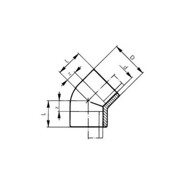 GF INSTAFLEX WINKEL 45°
5010 D=  40 MM 761066614