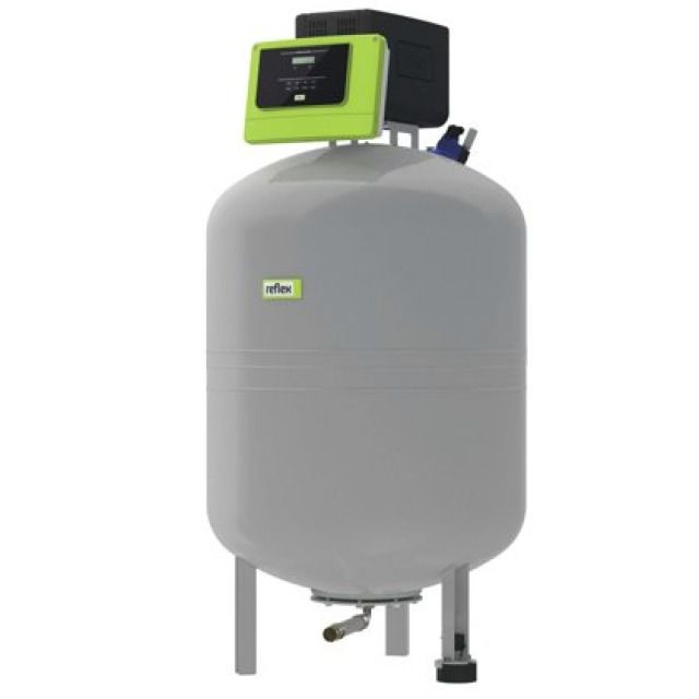 REFLEXOMAT SILENT COMPACT
RSC 300 CH GRAU MAX.6BAR G1"
MAX. BETRIEBSTEMPERATUR 70°
DRUCKHALTESTATION SILENT
59dB(A) IP54 07.5kW 230V/50Hz
H/D 1538/634MM 69KG