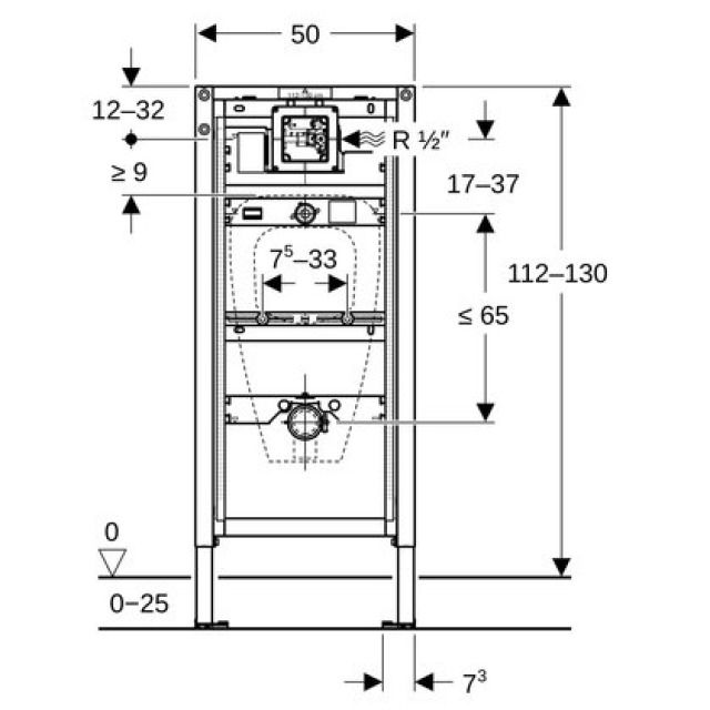 DUOFIX elemento per orinatoio
universale 111.621
tipo 112/130