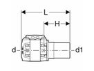 Pezzo adattatore Geberit FlowFit per Mapress, con terminale maschio