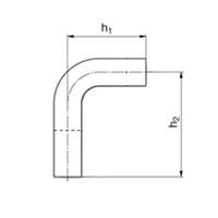 Profitec PressSteel, curva di allacciamento 90° zincato