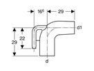 Geberit PE-HD, Coude immergé 90° avec poignée