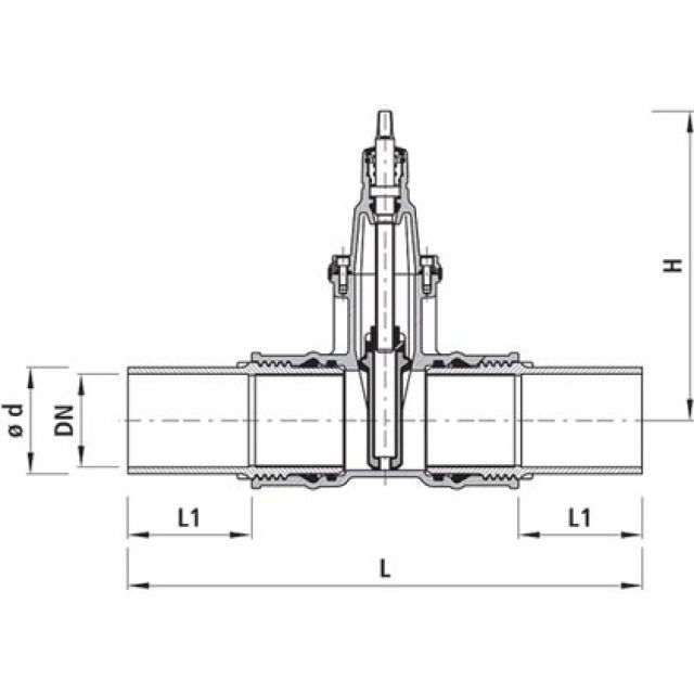 HAWLE sarac.con attacco pe/gas
4815   DN65    75MM     PN5
