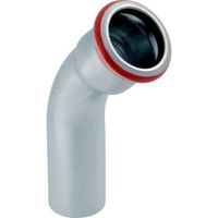 Mapress acciaio-C Curva 45° con terminali ad innesto