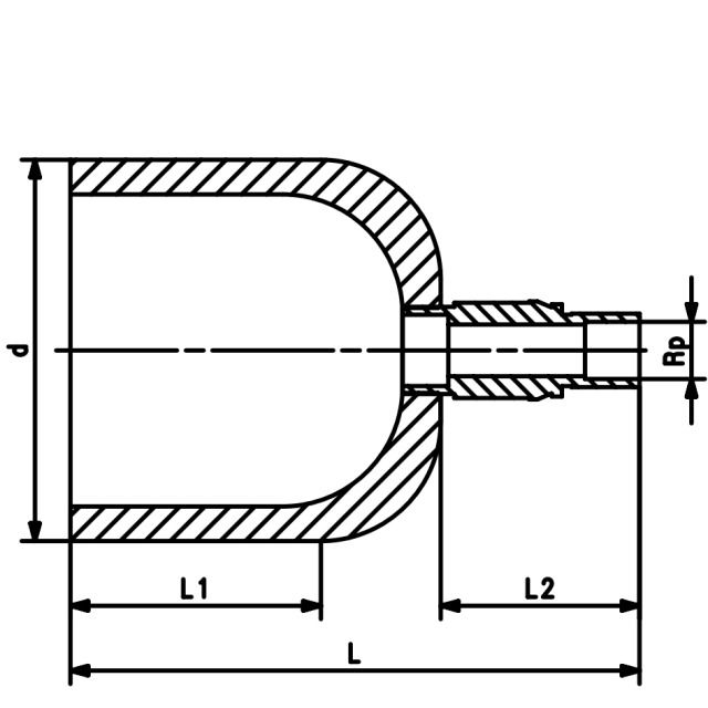Kappe PE100 SDR11 PN16
d75-Rp1/2"