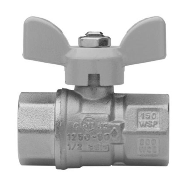 Valv. sfera gas FF X FF
alu maniglia gialla
1/2"