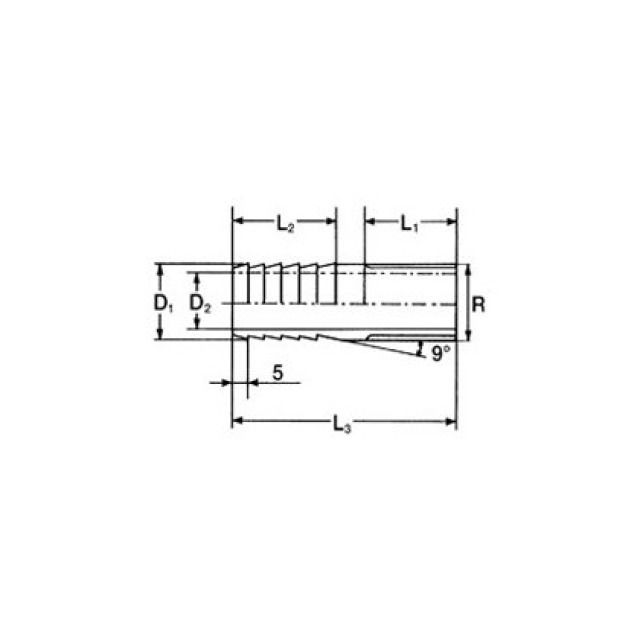 Raccord de tuyau
1" x Ø 27mm
Acier inoxydable (1.4408)