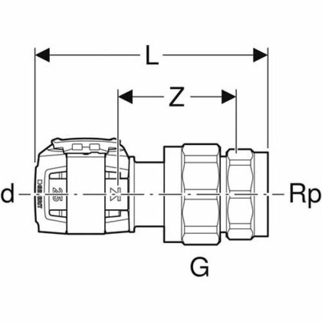 FLOWFIT RACCORDO PASSAGGIO FF
620.613   D=32  RP=1 1/4