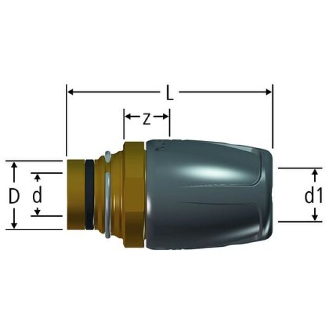 Pièce intermédiaire enfichable
droite RN, Optiflex-Profix
distr. Optiflex 85155.22