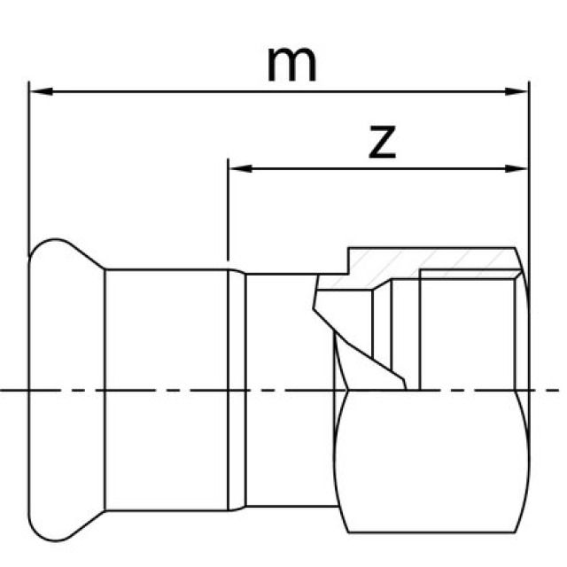 PROFITEC PRESSINOX - FIG. 17
PEZZO ADATTORE CON FILETTO F
3/4" - 22 MM