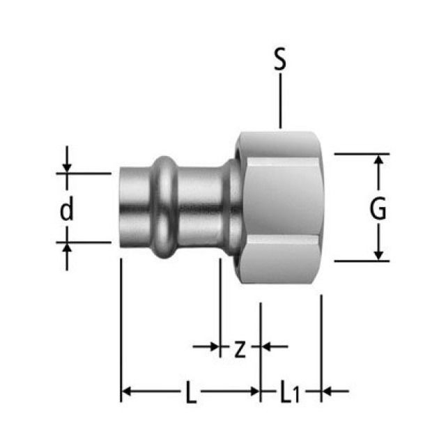 OPTIPRESS-VERSCHRAUBUNG
92021.35          22 MM-  3/4"